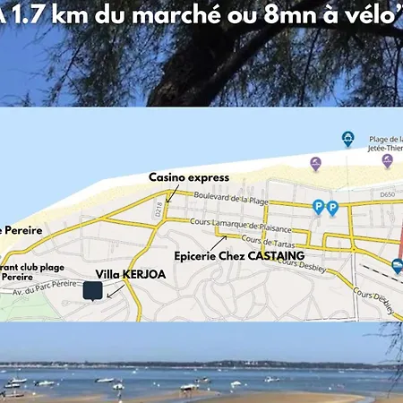 Appt 3 P Rez De Jardin, Proche Plage Pereire آركاشو